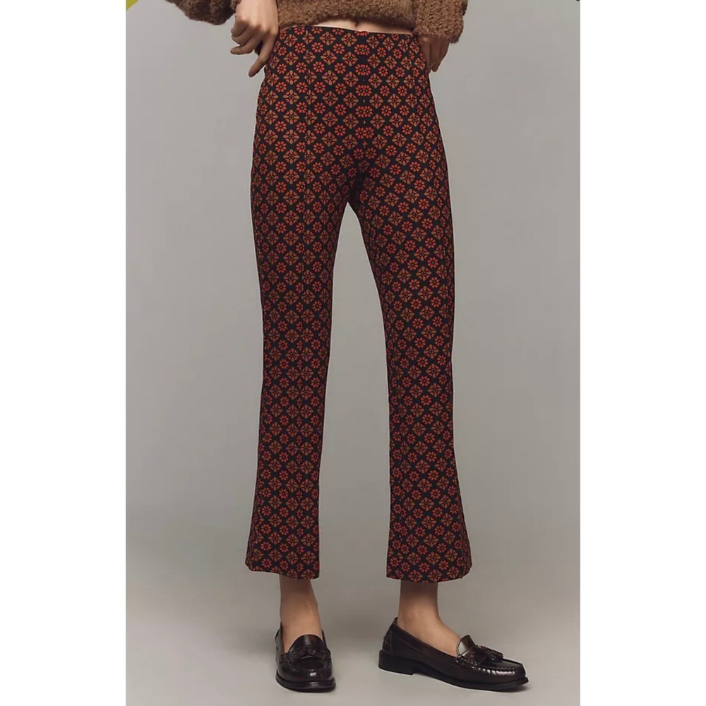 Maeve Margot Kick Flare Pants XXS Black Red Orange Boho Retro Cottagecore
